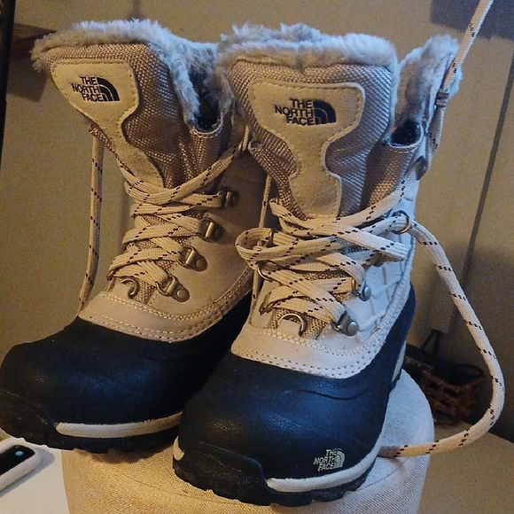 The North Face Shoes - The North Face Women's Black and Cream Winter Boots